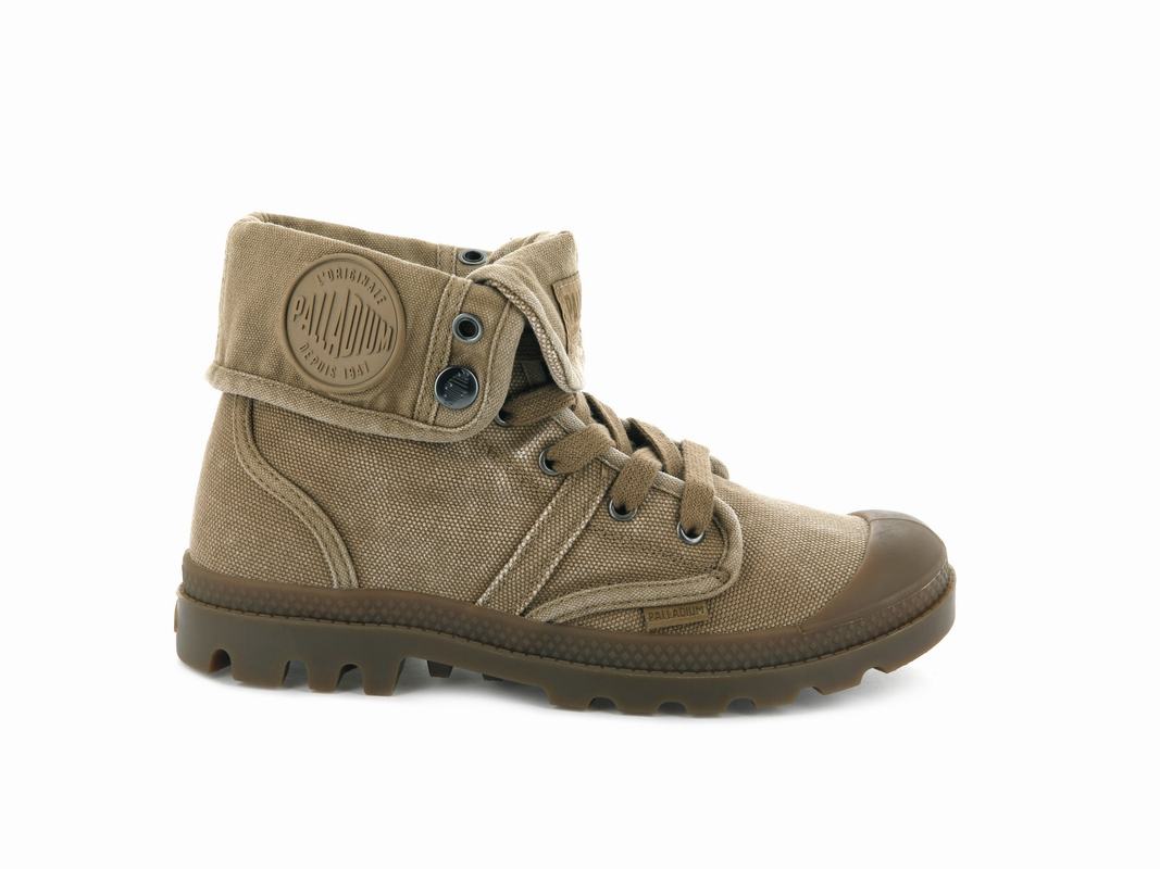 Palladium Pallabrousse Baggy Damen Stiefel DunkelKhaki ||251678-NZF||